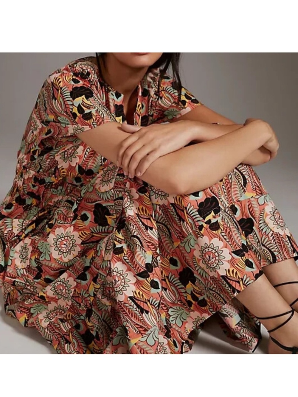 Maeve Anthropologie Somerset Maxi Dress Size Small Floral - Picture 10 of 10